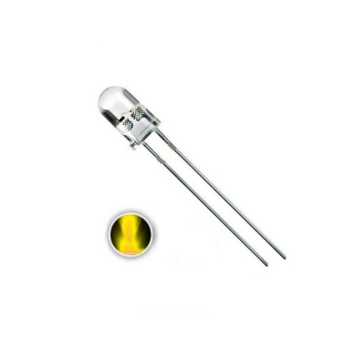Светодиод 3 мм желтый прозрачный