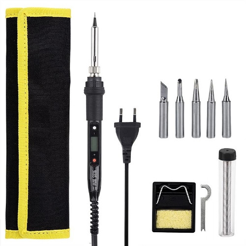 Цифровой паяльник JCD 908S 80W набор в пенале