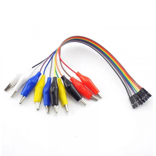 Кабель Dupont 20см "мама-зажим крокодил"