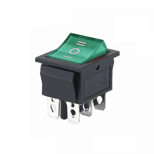 Клавишный переключатель KCD4-203N-C6-G/6P