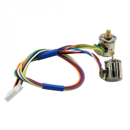 Пара миниатюрных шаговых двигателей 8 мм