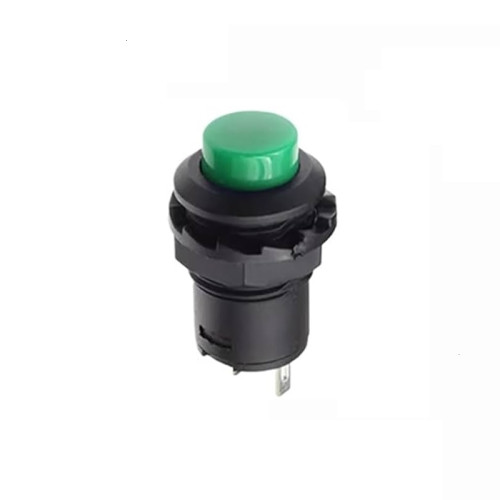 Нажимная кнопка DS-228 с фиксацией зеленая